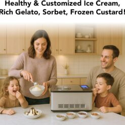 Whynter Ice Cream Maker Machine Automatic 2.1 Qt. with Built-In Compressor, ICM-200LS, Stainless Steel