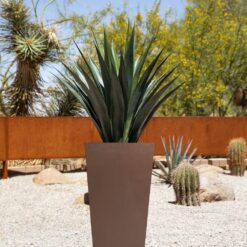 Veradek V-Resin Indoor/Outdoor Taper Planter, Set of 2 (30 inch, Espresso)