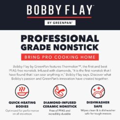 GreenPan x Bobby Flay 13 Piece Cookware Pots and Pans Set, Professional Grade Aluminum, PFAS-Free Ceramic Nonstick, Graphite