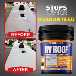 EverBond RV Roof Coating - Liquid Rubber RV Roof Sealant for Camper Roofs, Trailers, Motorhomes, and Metal Buildings