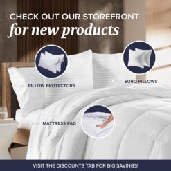 Beckham Hotel Collection Bed Pillows Standard/Queen Size Set of 2 - Original Down Alternative Pillow for Sleeping