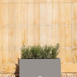 Veradek Block Series Long Box Planter - Large Rectangular Planter for Indoor or Outdoor Patio/Porch, Gray