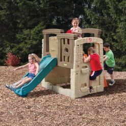 Step2 Woodland Climber II Kids Playset, Ages 2 –6 Years Old, Toddler Slide and Climbing Wall, Easy Set Up