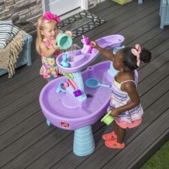 Step2 Rain Showers and Unicorns Water Table, Kids Water and Sand Activity Sensory Playset, Summer Outdoor Toys, Blue & Purple