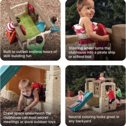 Step2 Woodland Climber II Kids Playset, Ages 2 –6 Years Old, Toddler Slide and Climbing Wall, Easy Set Up