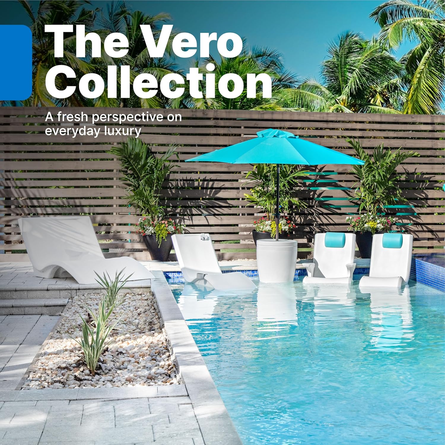 Step2 Vero Pool Lounger Loveseat, Fade-Resistant, Waterproof Patio Furniture, White