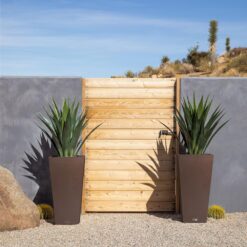 Veradek V-Resin Indoor/Outdoor Taper Planter, Set of 2 (30 inch, Espresso)