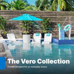 Step2 Vero Pool Lounger Accessories, Poolside Pillow, Cup Holder, Phone Holder, Compatible with Vero Collection, Blue