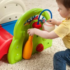 Step2 Sport-Tastic Activity Center, Kids Playhouse, Indoor/Outdoor Playset & Slide, Play Gym Includes Bat & Balls