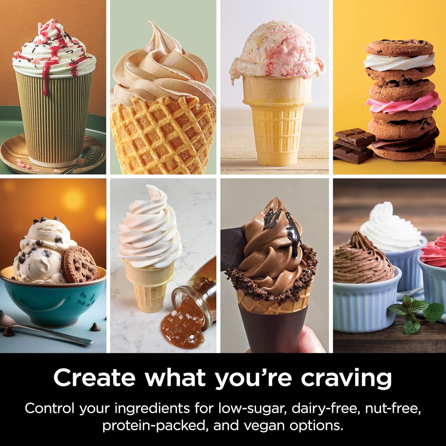 Ninja Swirl by CREAMi Ice Cream and Soft Serve Maker, Sorbet, Milkshake, Frozen Yogurt, Low Calories Program & More, 13-in-1