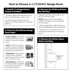 Cosmo 24 in. Nebula Collection Ducted Wall Mount Range Hood, Button Controls, LED Lights, Permanent Filters, Stainless Steel