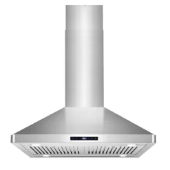 Cosmo 30 in. Lumin Collection Ductless Island Range Hood, Soft Touch Controls, Permanent Filters, LED Lights, Stainless Steel