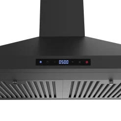 Cosmo 30 in. Vista Collection Ducted Wall Mount Range Hood, Touch Controls, LED Lights, Permanent Filters, Matte Black