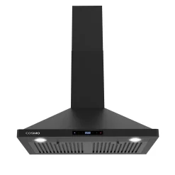 Cosmo 30 in. Vista Collection Ducted Wall Mount Range Hood, Touch Controls, LED Lights, Permanent Filters, Matte Black