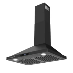 Cosmo 30 in. Vista Collection Ducted Wall Mount Range Hood, Touch Controls, LED Lights, Permanent Filters, Matte Black