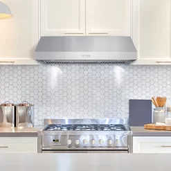Cosmo 36 in. Haven Collection Ducted Under Cabinet Range Hood, LED Lights, Button Controls, Permanent Filters, Stainless Steel