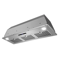 Cosmo 36 in. Lumin Collection Ducted Insert Range Hood, Touch Controls, LED Lights, Permanent Filters, Stainless Steel