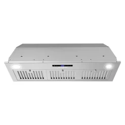 Cosmo 36 in. Lumin Collection Ducted Insert Range Hood, Touch Controls, LED Lights, Permanent Filters, Stainless Steel