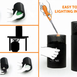 Flame King Smokeless Portable Mini Tabletop Fire Pit Dual Fuel Propane and Butane