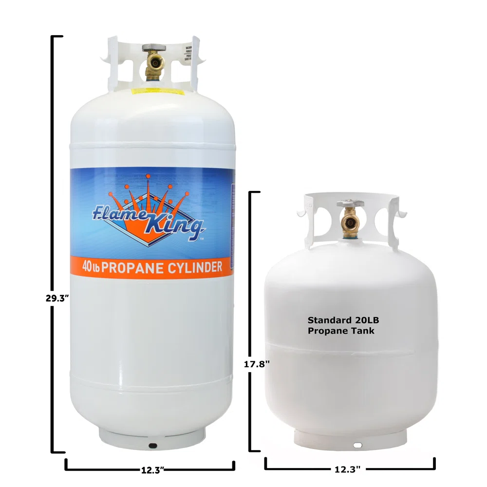 Flame King 40LB Empty Steel Propane Tank LP Cylinder with Type 1 OPD Valve, for Grills and BBQs - Image 4