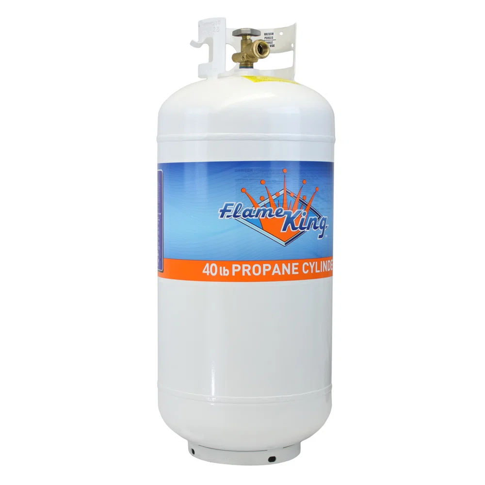 Flame King 40LB Empty Steel Propane Tank LP Cylinder with Type 1 OPD Valve, for Grills and BBQs - Image 2