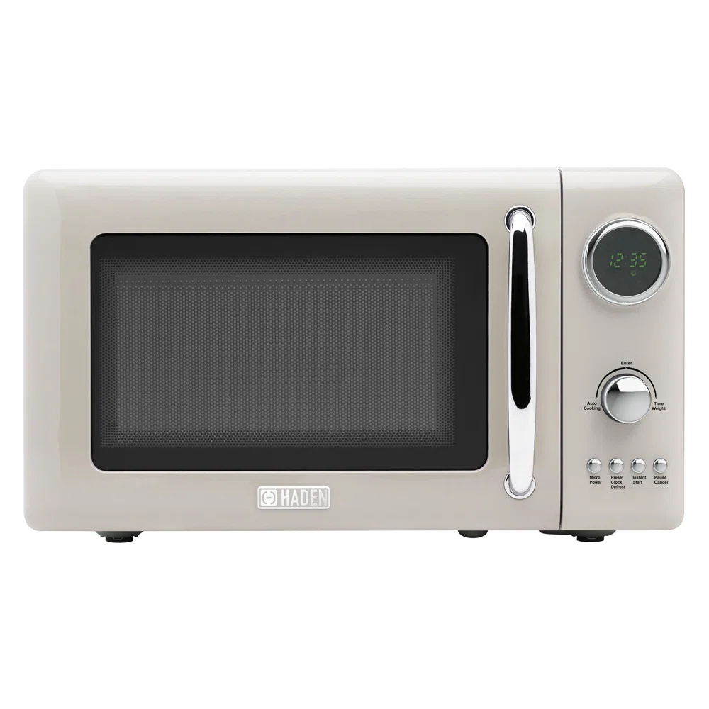 HADEN .7 Cubic Foot Countertop Microwave, Putty