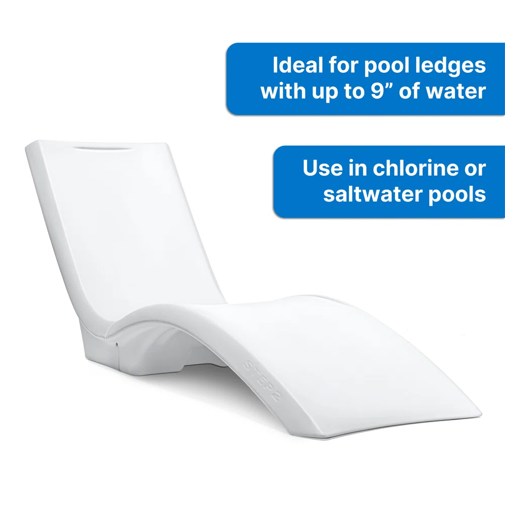 Step2 White Weighted Vero Pool Lounger and Patio Chaise - Image 7