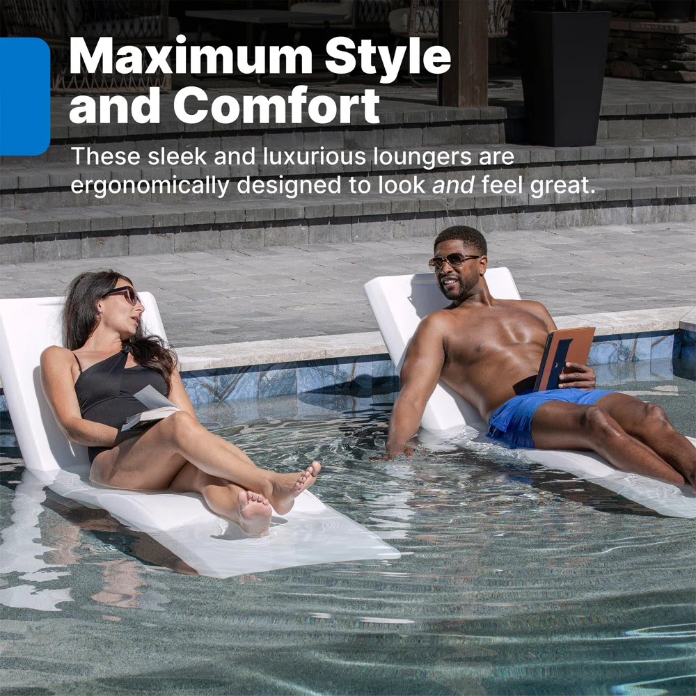 Step2 White Weighted Vero Pool Lounger and Patio Chaise - Image 6