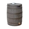 Good Ideas Rain Wizard 50 Gallon Plastic Rain Barrel for Outdoor Rainwater Collection, Oak