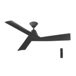 Home Decorators Collection Easton 52 in. Indoor/Outdoor Matte Black with Matte Black Blades Ceiling Fan