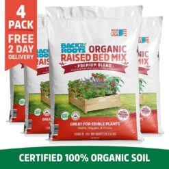 Back to the Roots Organic Raised Bed Soil (4 1 cu.ft. Bags ) 47076-DS