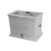 Good Ideas Savannah Elevated Garden Colonial Style 42 Gallon Rain Saver Barrel with Planter and Two Metal Spigots, Cool Gray