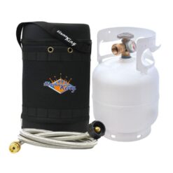 Flame King Propane Gas Hauler Kit 5lb Gauge Propane Tank, Adapter Hose and Insulated Protective Carry Case
