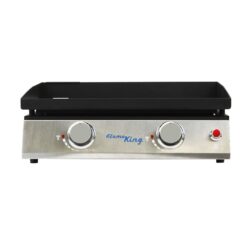 Flame King 22 Inch Portable Double Burner Griddle Iron Auto Ignite