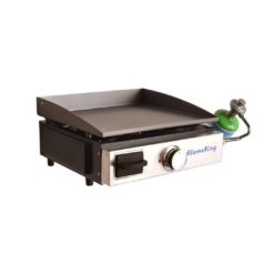 Flame King Flat Top Portable Propane Cast Iron Grill Griddle