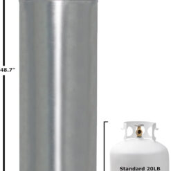 Flame King 100lb Empty Galvanized Propane Tank LP Cylinder with POL Valve