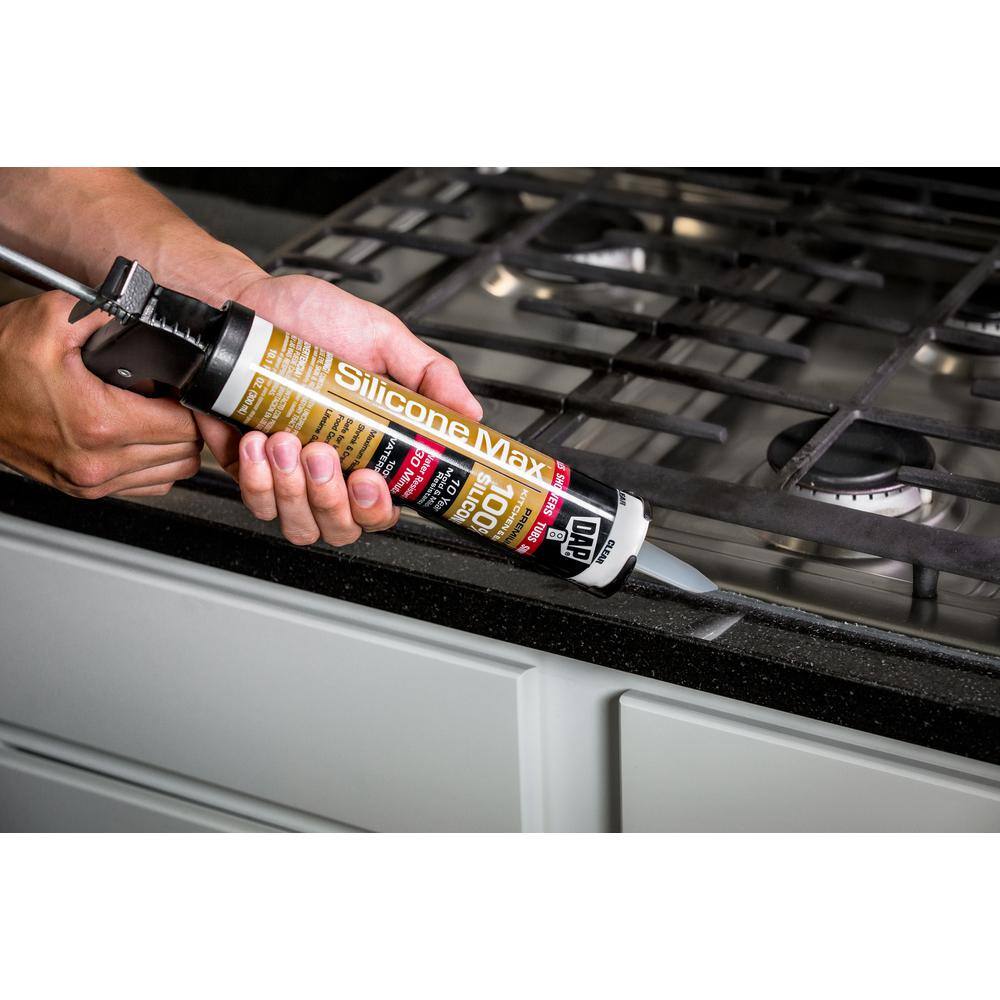 DAP Silicone Max 10.1 oz. Almond Premium Kitchen and Bath Silicone Sealant (12-Pack)