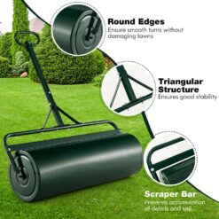 ANGELES HOME 40GT8CK9GN 39 in. W Push/Tow Lawn Roller, Green