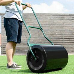 ANGELES HOME 20 in. W x 50 in. L Water and Sand Filled Steel Lawn Roller