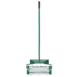 ANGELES HOME 18 in. Heavy Duty Rolling Spike Lawn Aerator with Splash-Proof Fender for Garden