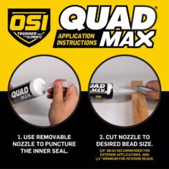 OSI QUAD Max 9.5 fl. oz. Beige #465 Exterior, Window, Door, and Siding Caulk Sealant (12-pack)