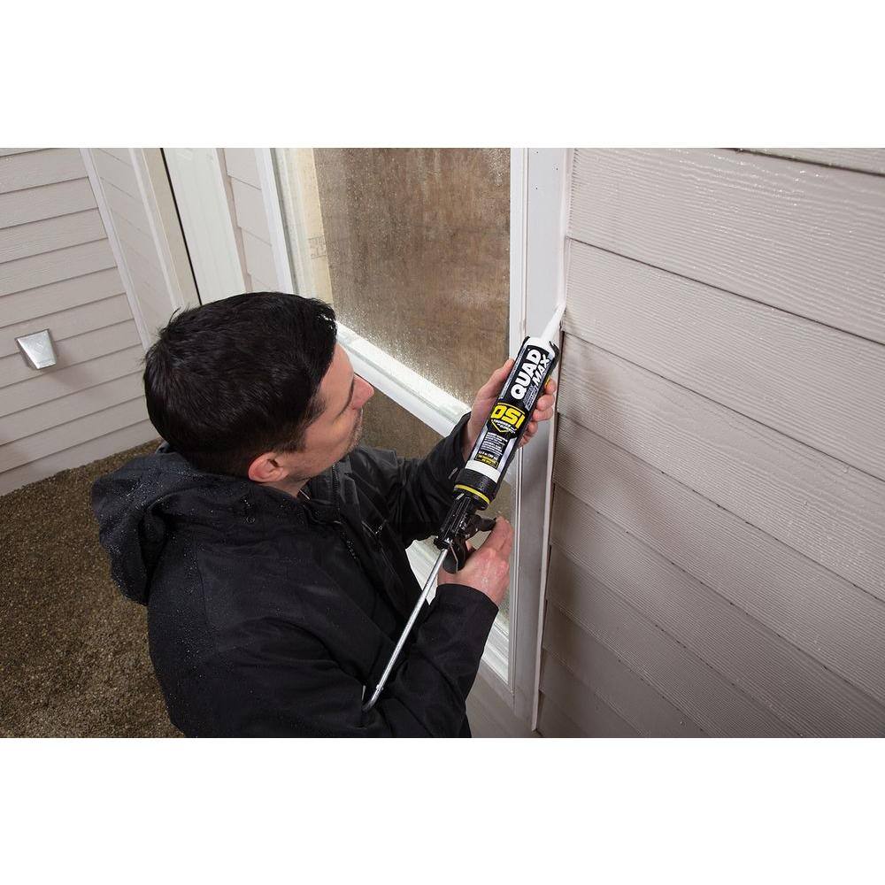 OSI QUAD Max 9.5 fl. oz Beige #496 Exterior, Window, Door, and Siding Caulk Sealant (12-pack)