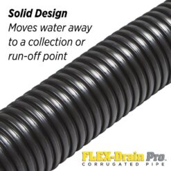 Amerimax Home Products FLEX Drain Pro 4 in. x 100 ft. Black Copolymer Solid Drain Pipe