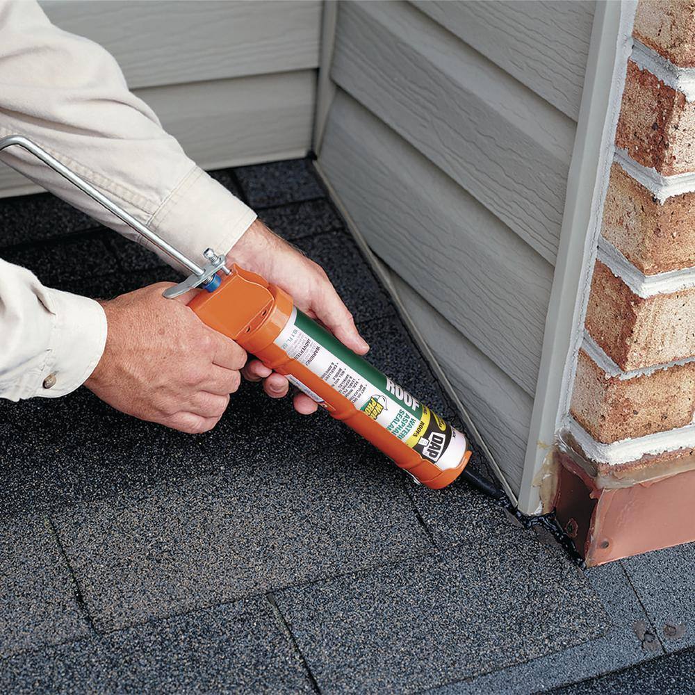 DAP 10.1 oz. Black Waterproof Roof Sealant (12-Pack)