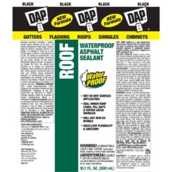 DAP 10.1 oz. Black Waterproof Roof Sealant (12-Pack)