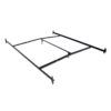 Hollywood Bed Frame Black Adjustable Bedframe Headboard Footboard Hook on Bed Rails