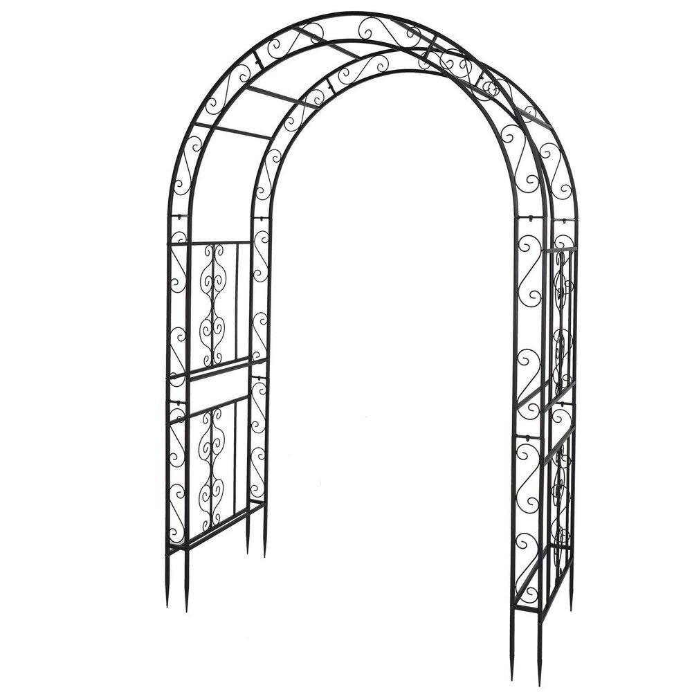 Karl home 84 in. x 59 in. Iron Garden Arbor