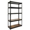 KING'S RACK Black 5-Tier Boltless Tier Height Adjustable Steel Garage Storage Rack Shelving Units (36" W x 18" D x 72" H)