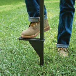 LIBERTY GARDEN 125 ft. Black Steel Customizable Hose Stand Garden Hose Reel