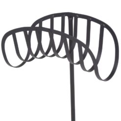 LIBERTY GARDEN 125 ft. Black Steel Decorative Hose Stand Garden Hose Reel